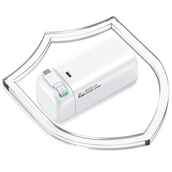 USAMS US-CD216 powerbank 18000mAh PD 45W Fast Charge XMF Series + USB-C cable white