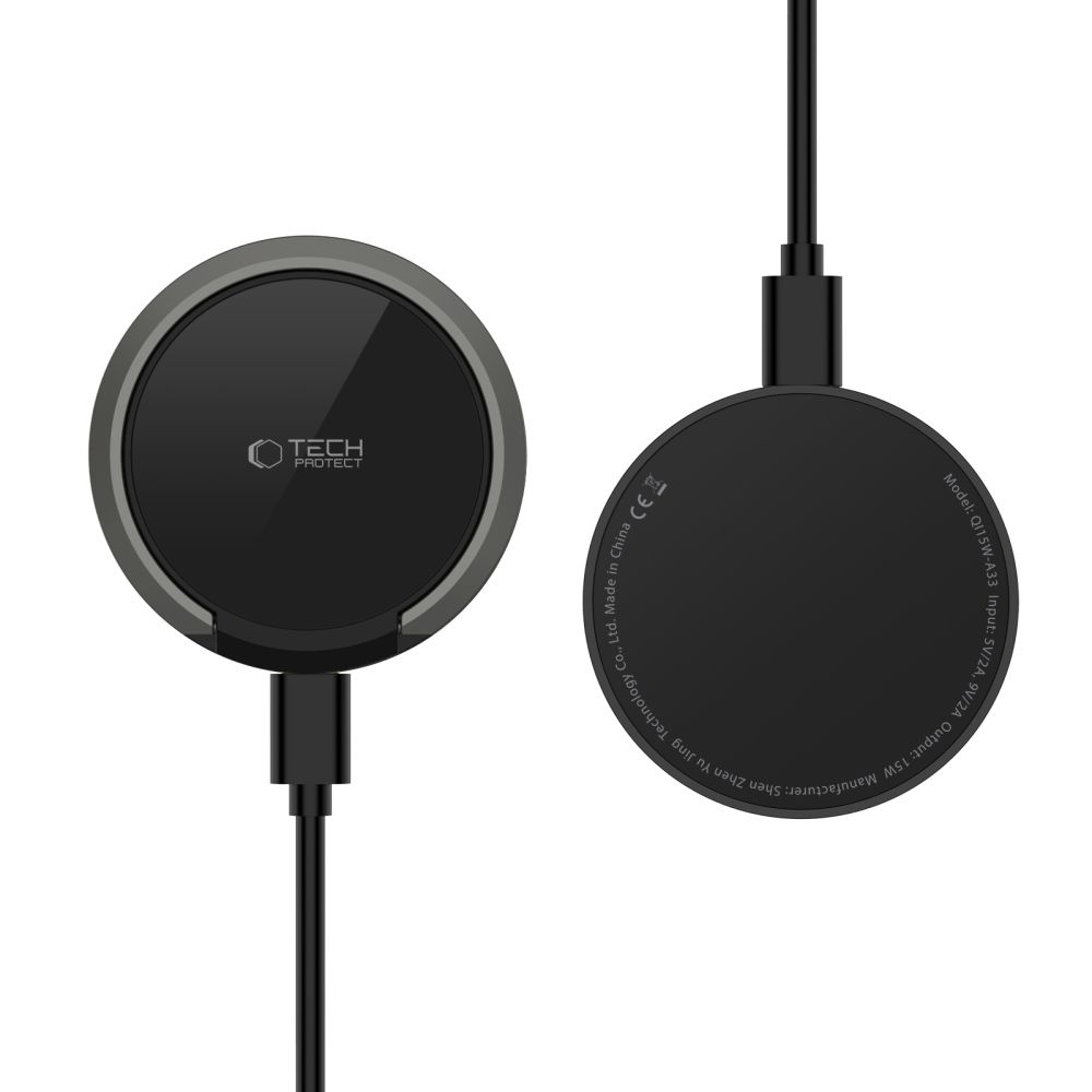 Bezdrátová nabíječka Tech-Protect QI15W-A33 Magnetic MagSafe Wireless Charger Black