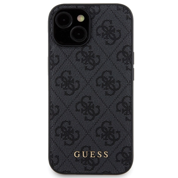 Kryt Guess GUBPM5P15S4GEMGK Apple iPhone 15 hardcase + Powerbank 5000mAh MagSafe 4G Metal Logo black