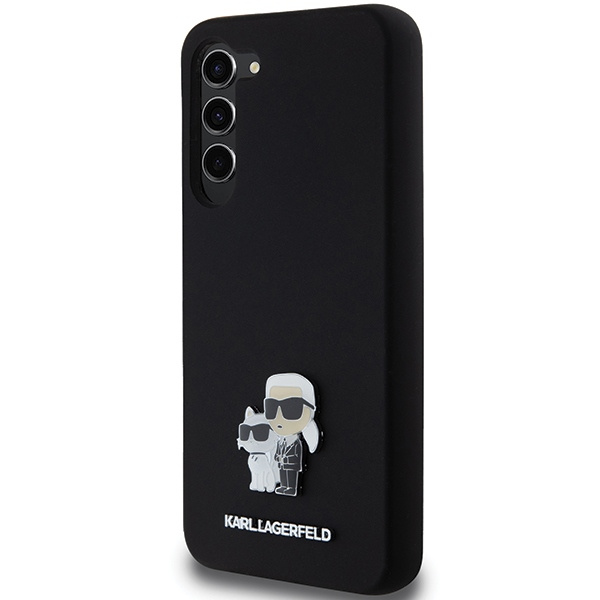 Kryt Karl Lagerfeld KLHCS24MSMHKCNPK Samsung Galaxy S24+ Plus hardcase Silicone Karl&Choupette Metal Pin black