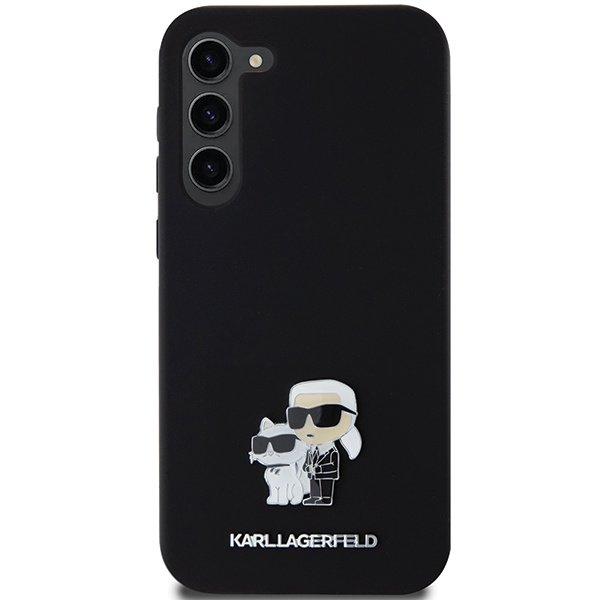 Kryt Karl Lagerfeld KLHCS24MSMHKCNPK Samsung Galaxy S24+ Plus hardcase Silicone Karl&Choupette Metal Pin black