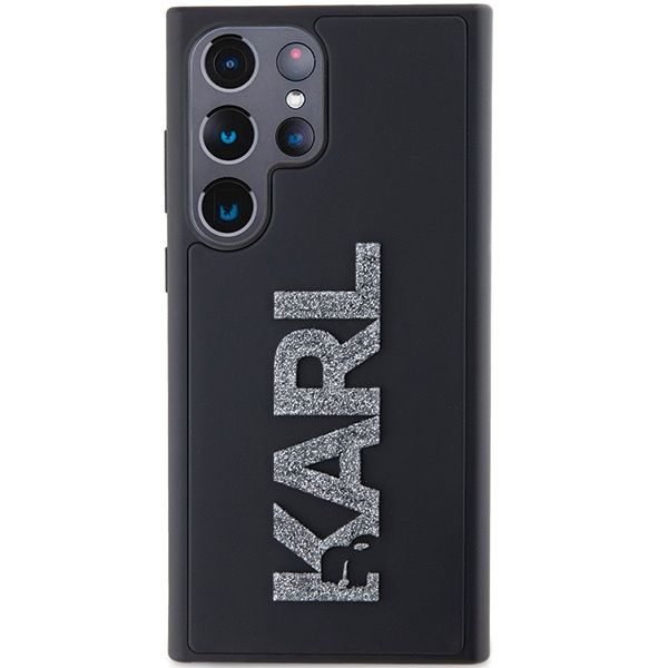 Kryt Karl Lagerfeld KLHCS24L3DMBKCK Samsung Galaxy S24 Ultra hardcase 3D Rubber Glitter Logo black