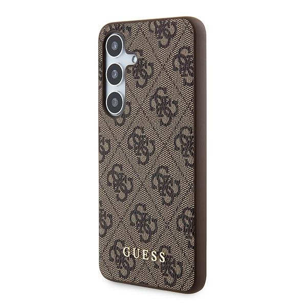 Kryt Guess GUOHCSA35G4GFBR Samsung Galaxy A35 hardcase 4G Metal Gold Logo brown