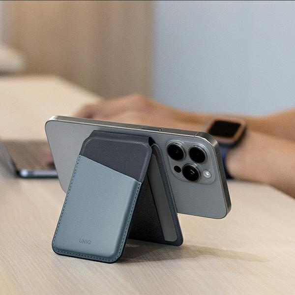 Knížkové pouzdro UNIQ Lyden DS RFID magnetic wallet with stand function charcoal grey-black