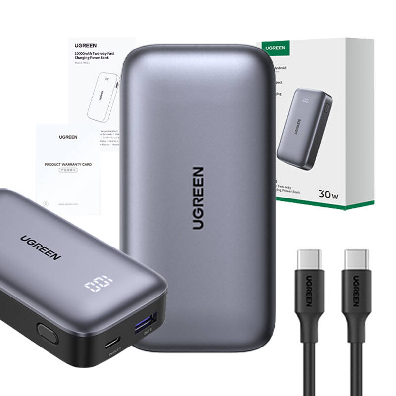 UGREEN Nexode PB502 powerbank 10000mAh USB-A, USB-C 30W PD black