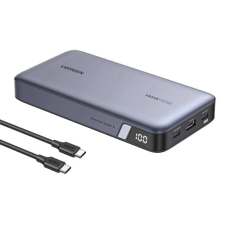 UGREEN PB205 powerbank 25000mAh USB-A, 2xUSB-C 145W PD grey