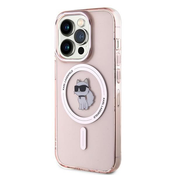 Kryt Karl Lagerfeld KLHMP14XHFCCNOP Apple iPhone 14 Pro Max hardcase IML Choupette MagSafe pink