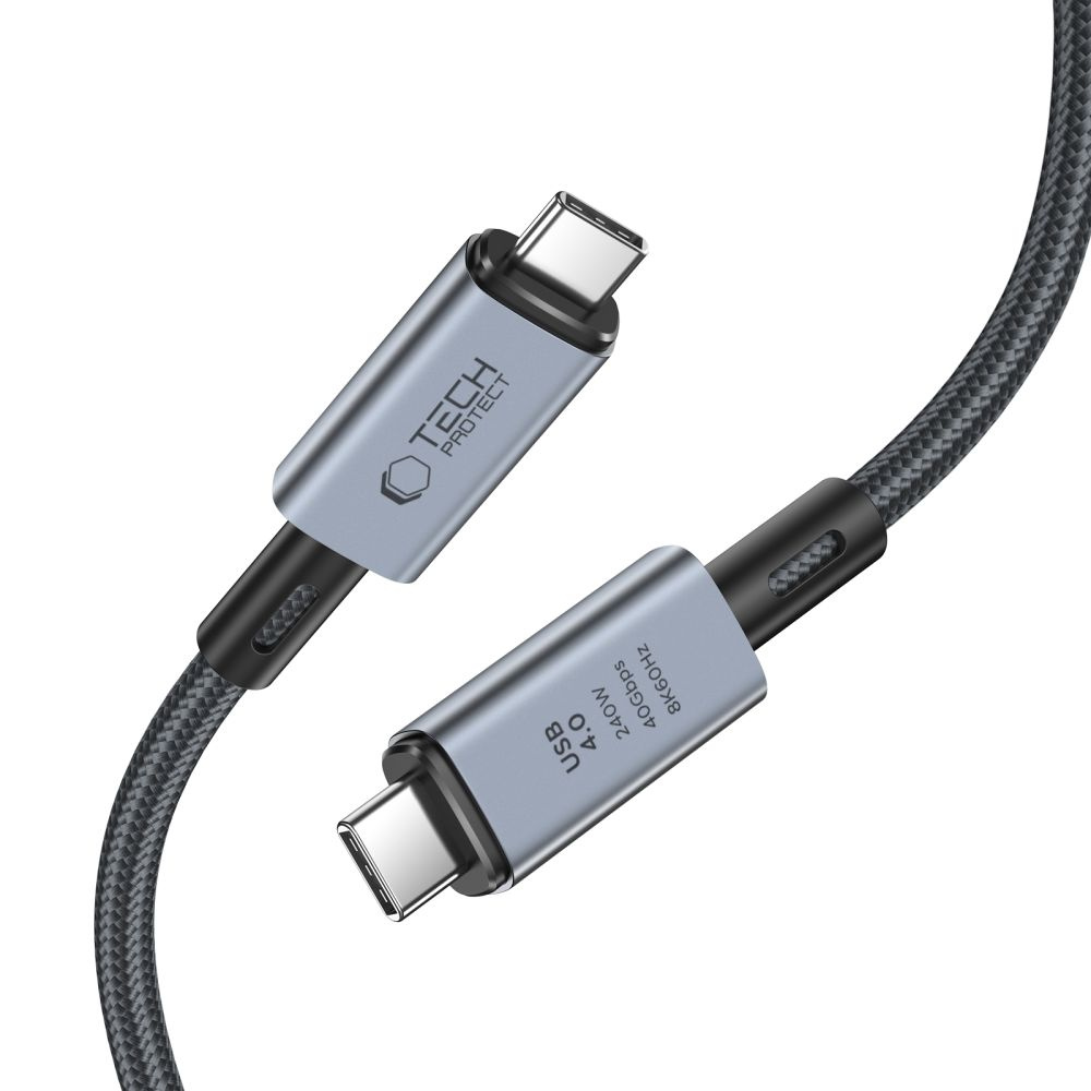 Tech-Protect Ultraboost Max USB-C / USB-C cable Thunderbolt 4.0 8K 40Gbps PD 240W 200cm Grey