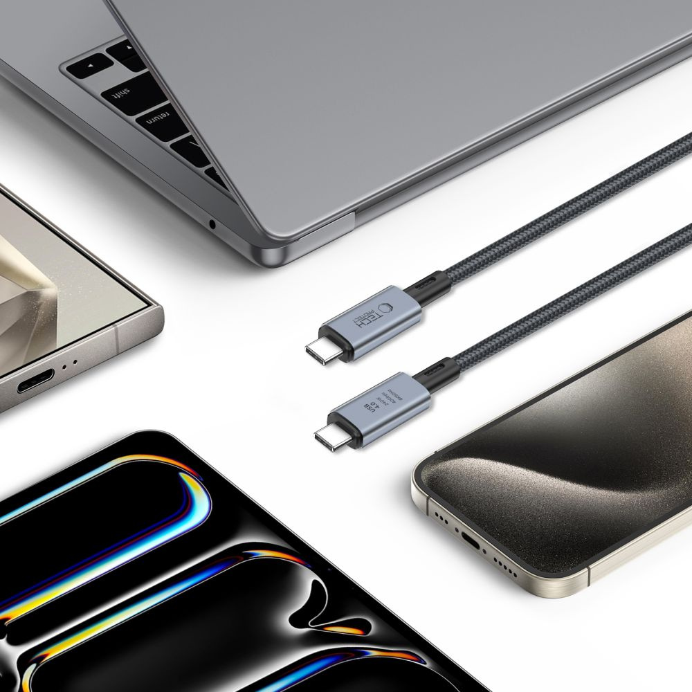 Tech-Protect Ultraboost Max USB-C / USB-C cable Thunderbolt 4.0 8K 40Gbps PD 240W 200cm Grey