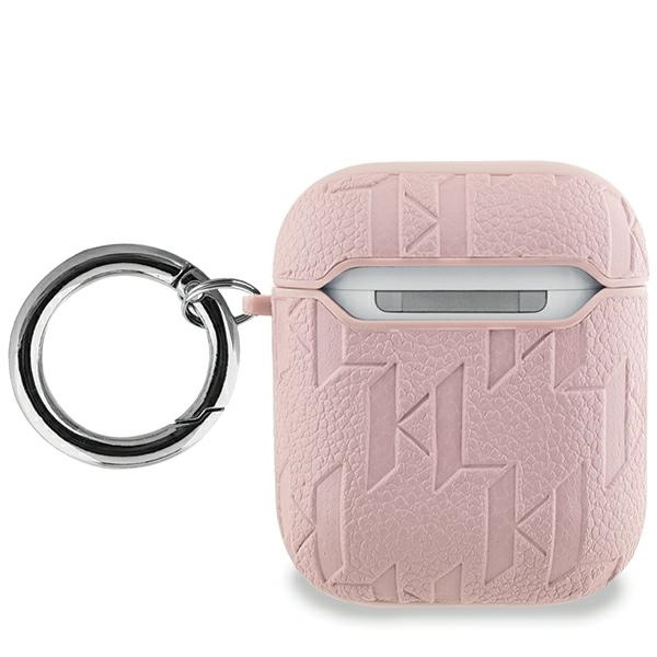 Kryt Karl Lagerfeld KLA2PGKCPP Apple AirPods 1/2 cover Monogram Karl & Choupette Head pink