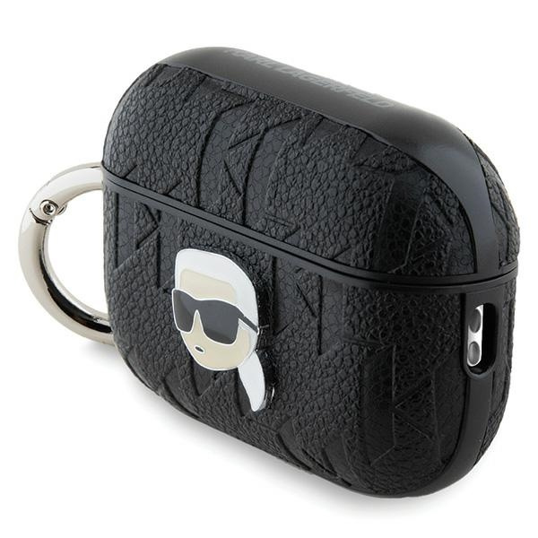 Kryt Karl Lagerfeld KLAP2PGKIPK Apple AirPods Pro (2 gen) cover Monogram Karl Head black