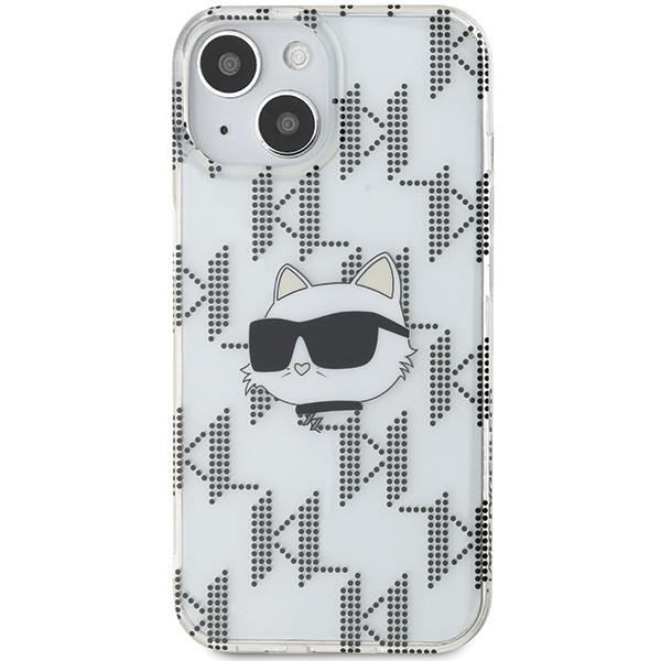 Kryt Karl Lagerfeld KLHCP15SHKLPCHT Apple iPhone 15 / 14 / 13 hardcase IML Choupette Head & Monogram transparent