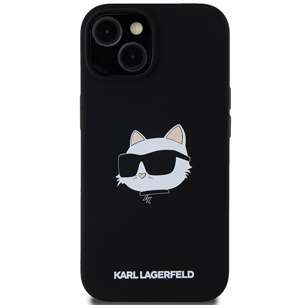 Kryt Karl Lagerfeld KLHMP15MSCHPPLK Apple iPhone 15 Plus / 14 Plus hardcase Silicone Choupette Head MagSafe black