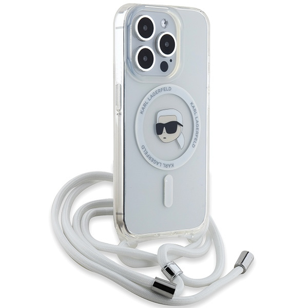 Kryt Karl Lagerfeld KLHMP15XHCKHNT Apple iPhone 15 Pro Max hardcase Crossbody IML Karl Head Magsafe transparent