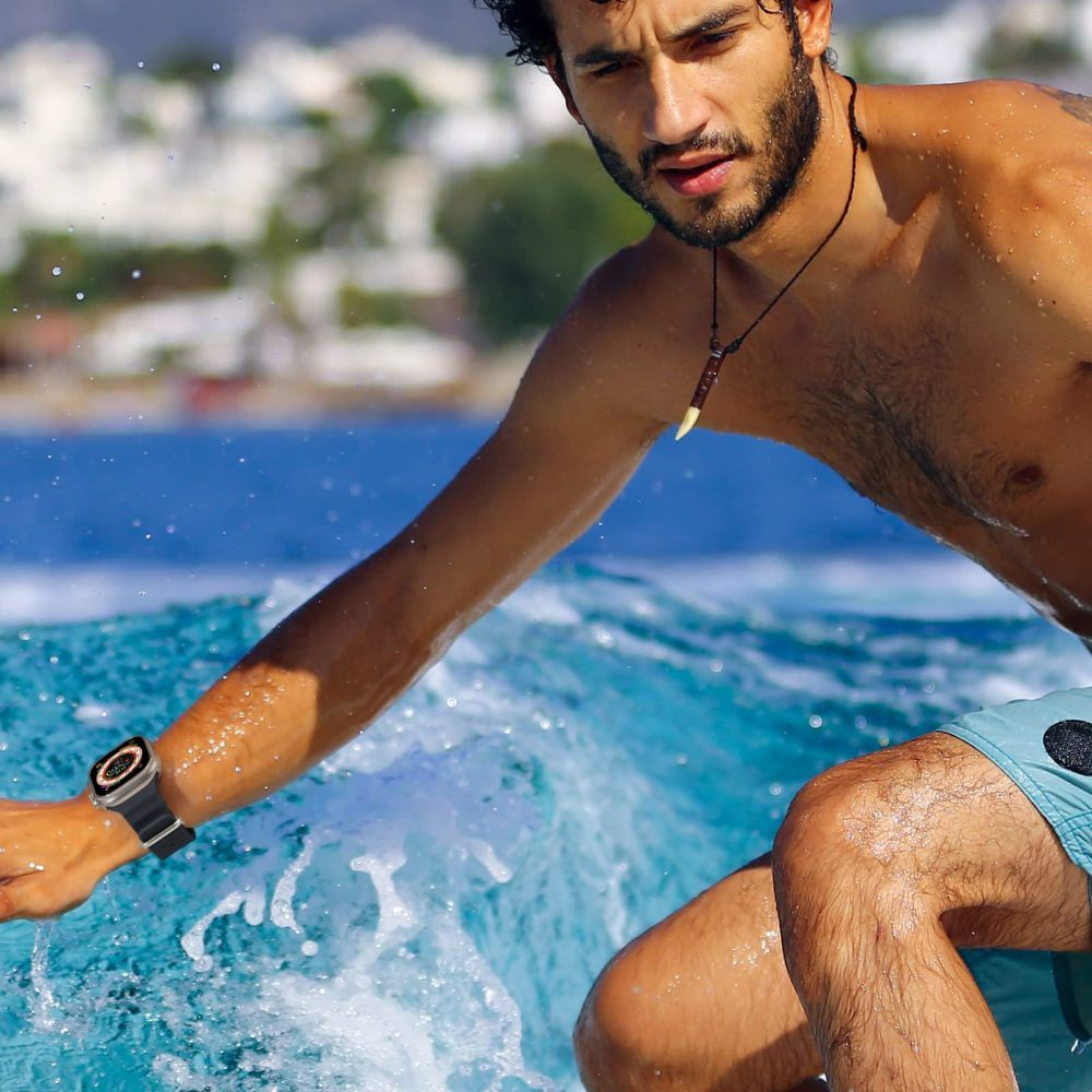 Kryt Belt Tech-Protect IconBand Pro Apple Watch 4/5/6/7/8/9/SE/Ultra 1/2 42/44/45/49mm black/orange