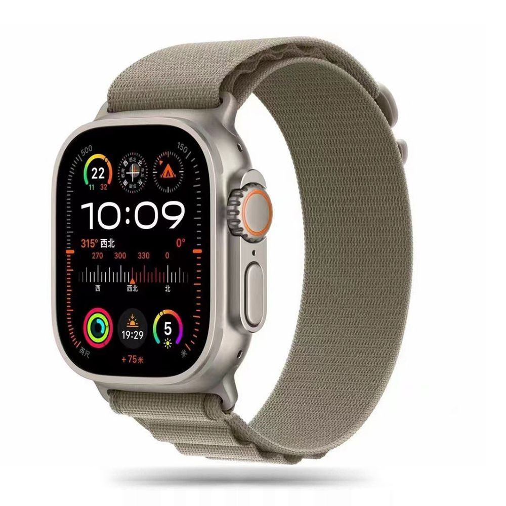 Kryt Belt Tech-Protect Nylon Pro Apple Watch 4/5/6/7/8/9/SE/Ultra 1/2 42/44/45/49mm titanium/olive