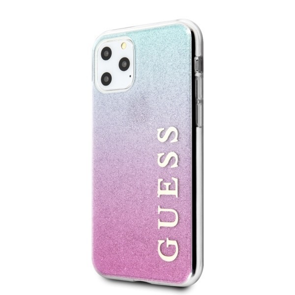 Kryt Guess GUHCN65PCUGLPBL iPhone 11 Pro Max pink blue hard case Glitter Gradient