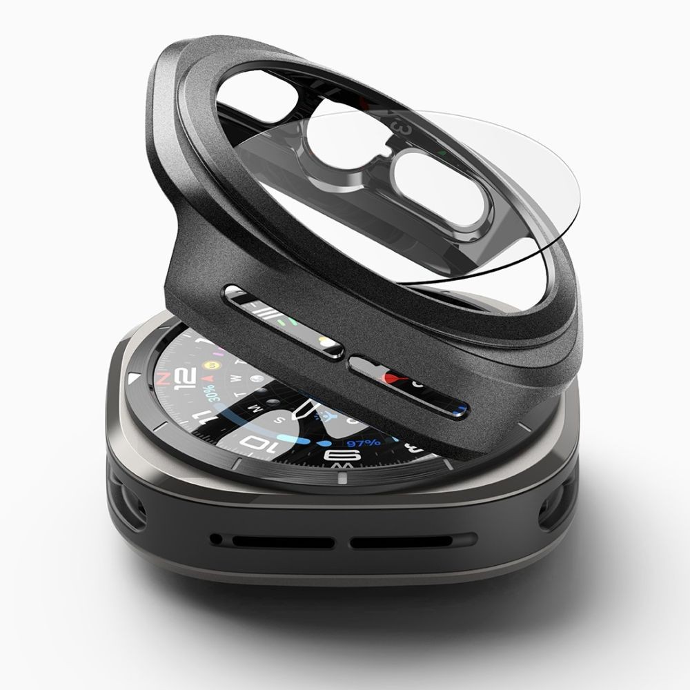 Kryt Ringke Slim & Tempered Glass Galaxy Watch Ultra 47mm Titanium Black