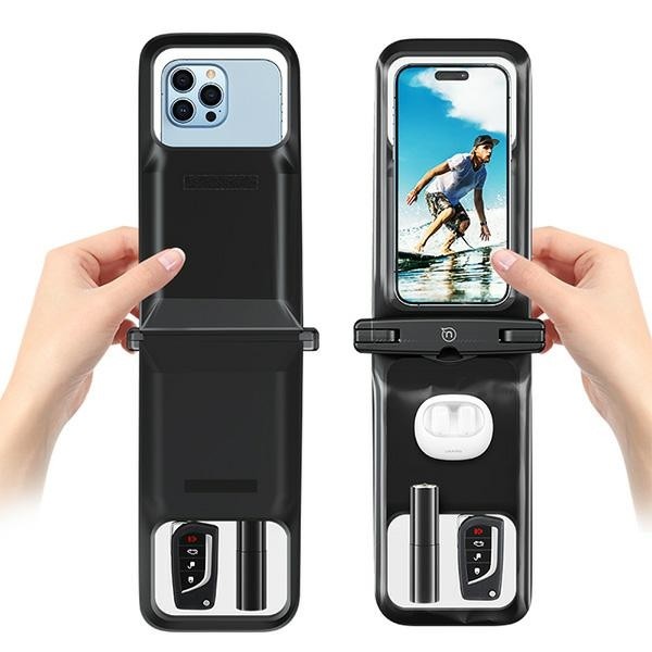 Voděodolné pouzdro DubbleCase 6.7" USAMS IP68, černé