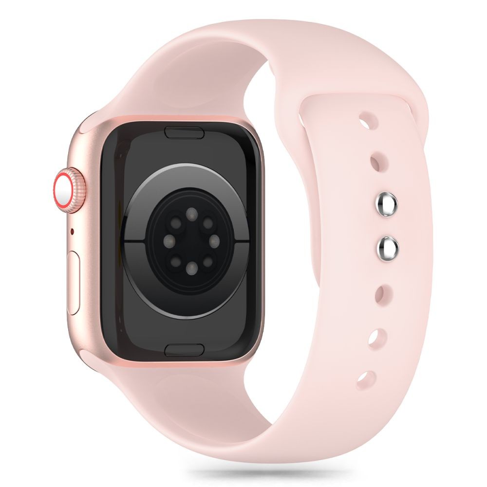 Kryt Belt Tech-Protect Silicone Apple Watch 4/5/6/7/8/9/SE/10 38/40/41/42mm Light Pink