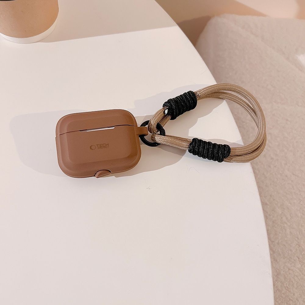 Kryt Tech-Protect Silicone Rope Apple Airpods Pro 1 / 2 Chocolate Brown