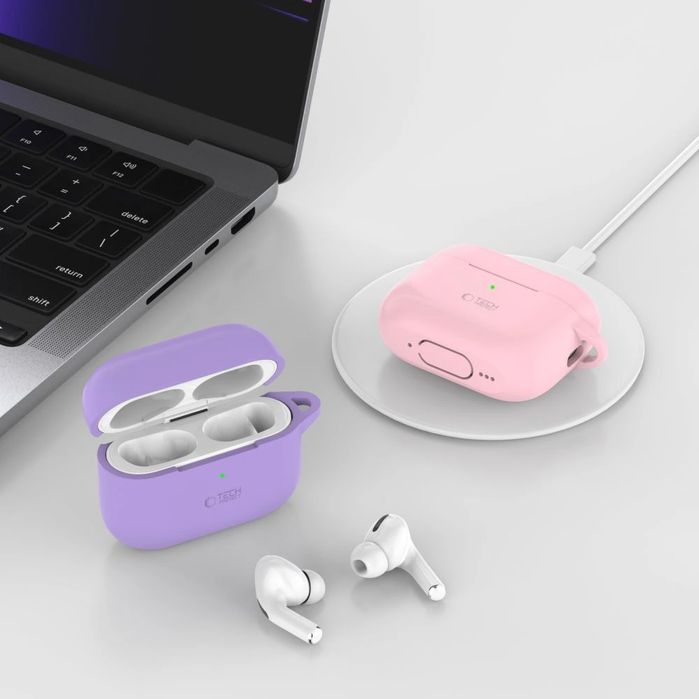 Kryt Tech-Protect Silicone Hook Apple Airpods Pro 1 / 2 Dusty Pink