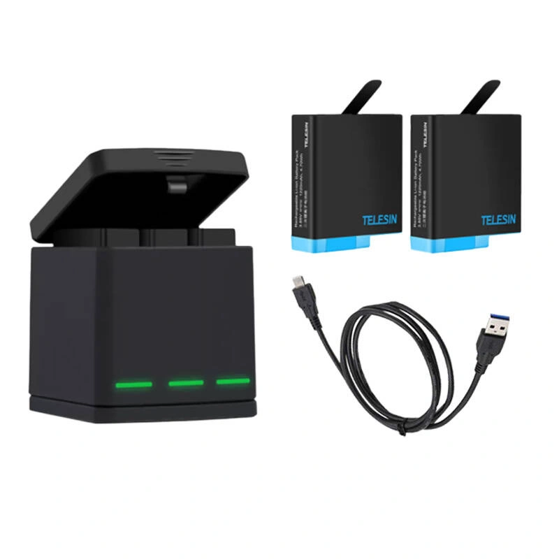 Bezdrátová nabíječka Three-channel charger Telesin Box for GoPro Hero 8 + 2 batteries (GP-BNC-801)