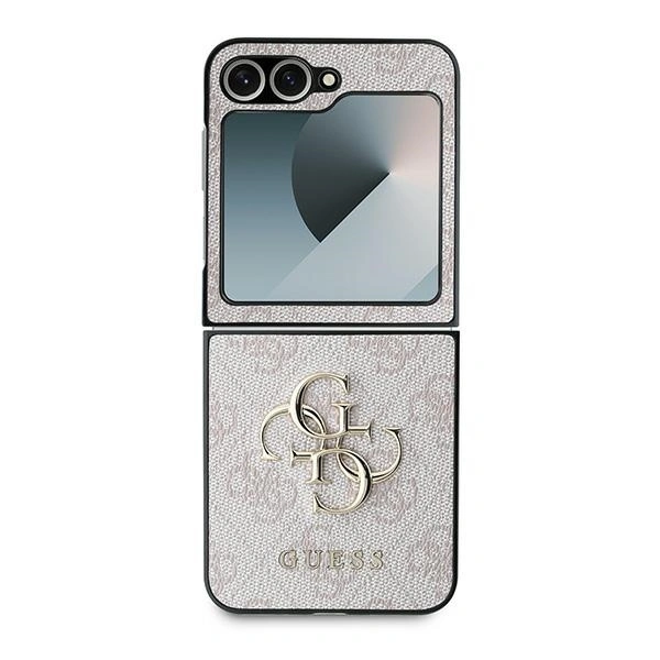 Kryt Guess GUHCZF64GMGPI Samsung Galaxy Z Flip 6 / 7 FE Leather 4G Metal Logo pink/pink