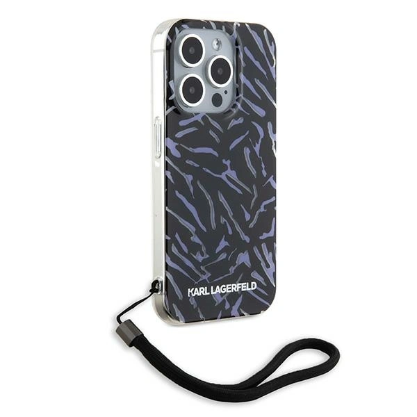 Kryt Karl Lagerfeld KLHCP15XHZBPKCCU Apple iPhone 15 Pro Max Zebra With Cord purple/purple