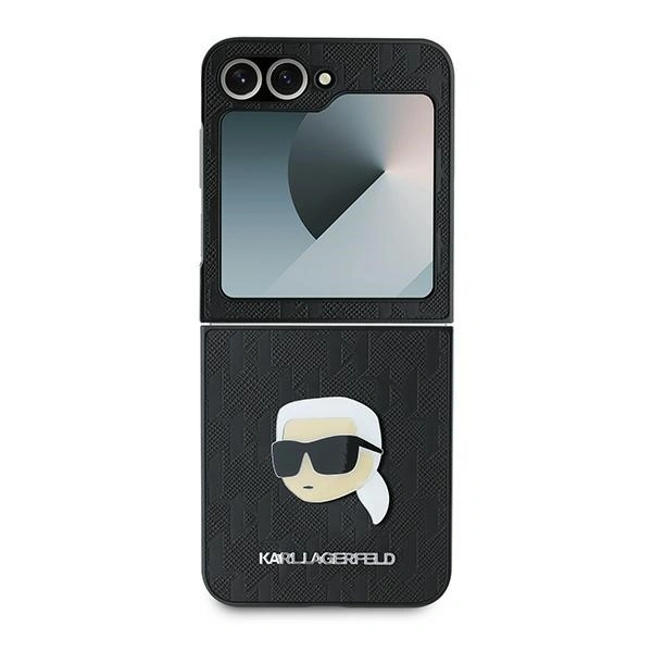 Kryt Case Karl Lagerfeld KLHCZF6PGKSKIHK Samsung Galaxy Z Flip 6 / 7 FE Saffiano Monogram black/black