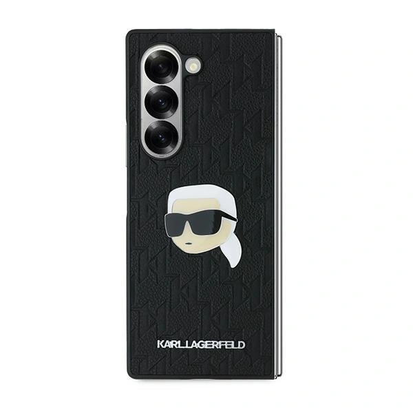 Kryt Karl Lagerfeld KLHCZFD6PGKSKIHK Samsung Galaxy Z Fold6 Saffiano Monogram Head Pin black/black