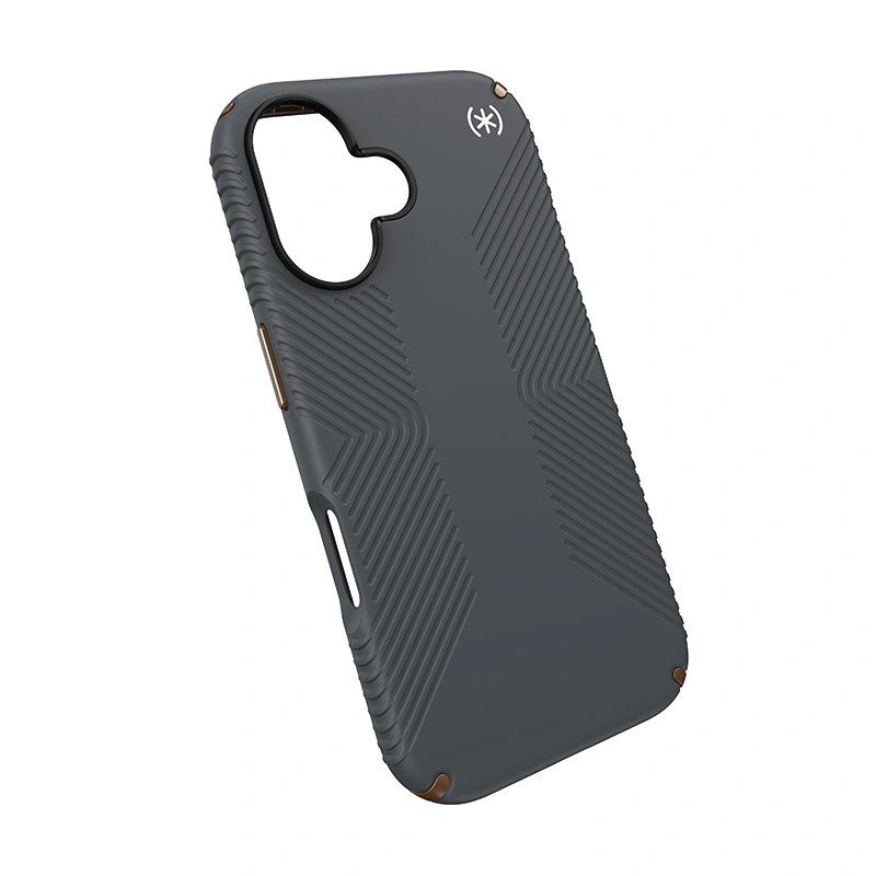 Kryt Speck Presidio2 Grip Apple iPhone 16 (Charcoal Grey / Cool Bronze / White)