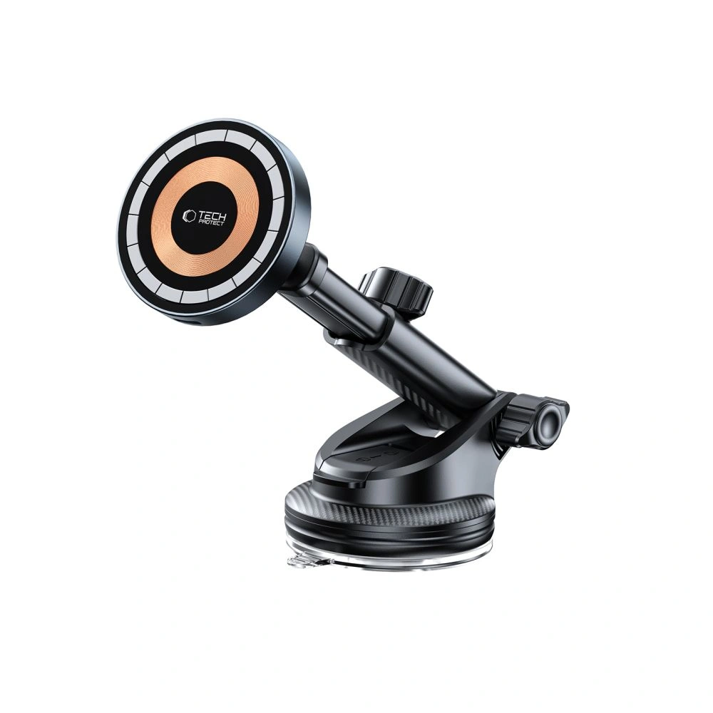 Kryt Car holder for grille / on window / on dashboard with 15W charger Tech-Protect MM15W-V5 Magnetic MagSafe Black