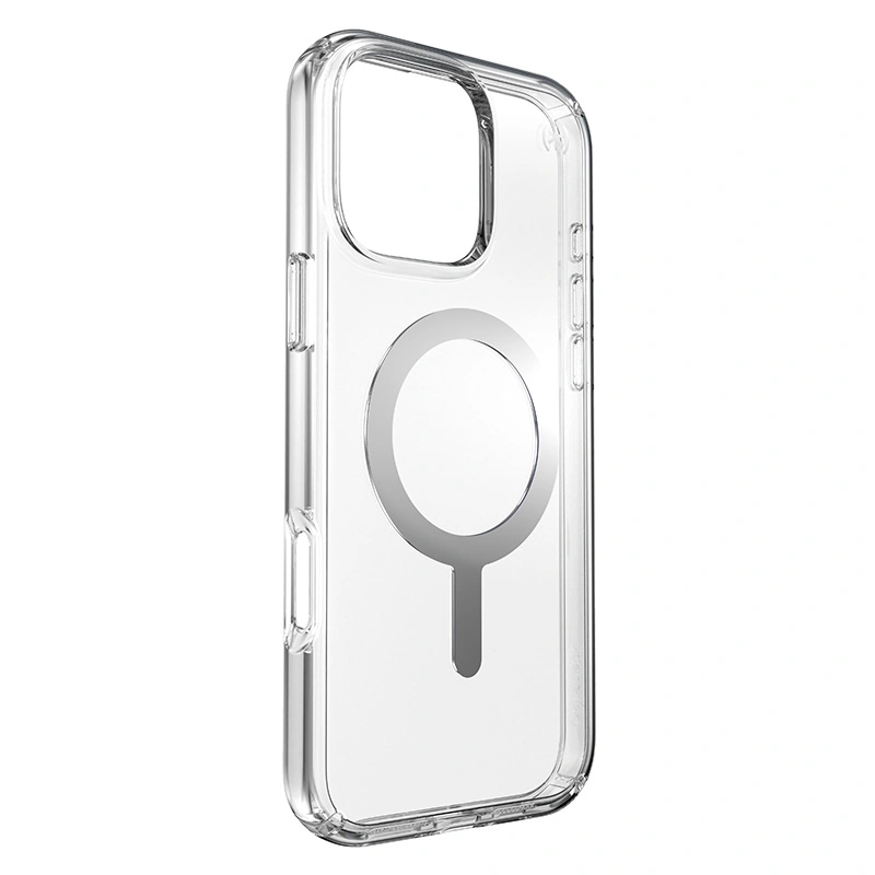 Kryt Speck Presidio Perfect-Clear MagSafe Apple iPhone 16 Pro Max (Clear / Chrome Finish / Serene Silver)