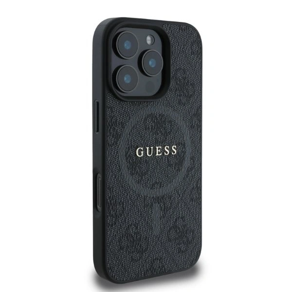 Kryt Guess GUHMP16LG4GFRK Apple iPhone 16 Pro hardcase 4G Ring Classic Logo MagSafe black
