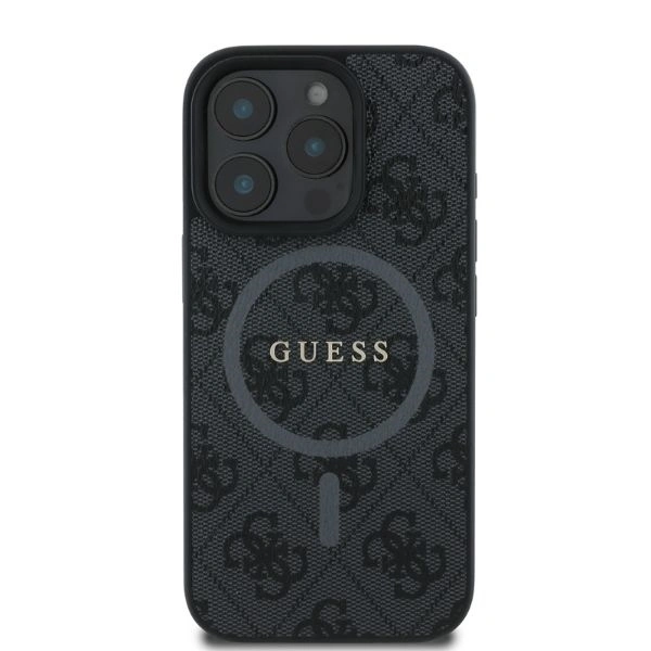 Kryt Guess GUHMP16LG4GFRK Apple iPhone 16 Pro hardcase 4G Ring Classic Logo MagSafe black