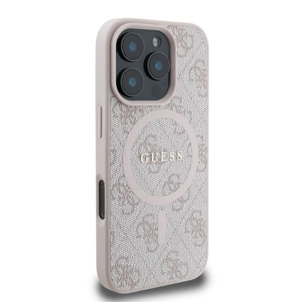 Kryt Guess GUHMP16LG4GFRP Apple iPhone 16 Pro hardcase 4G Ring Classic Logo MagSafe pink