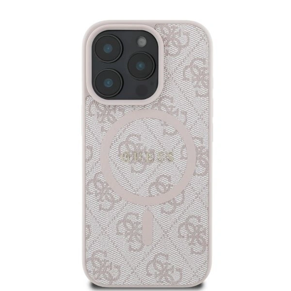 Kryt Guess GUHMP16LG4GFRP Apple iPhone 16 Pro hardcase 4G Ring Classic Logo MagSafe pink