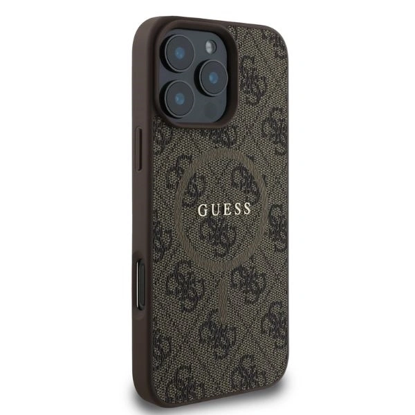 Kryt Guess GUHMP16XG4GFRW Apple iPhone 16 Pro Max hardcase 4G Ring Classic Logo MagSafe brown