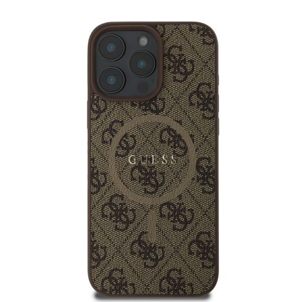 Kryt Guess GUHMP16XG4GFRW Apple iPhone 16 Pro Max hardcase 4G Ring Classic Logo MagSafe brown