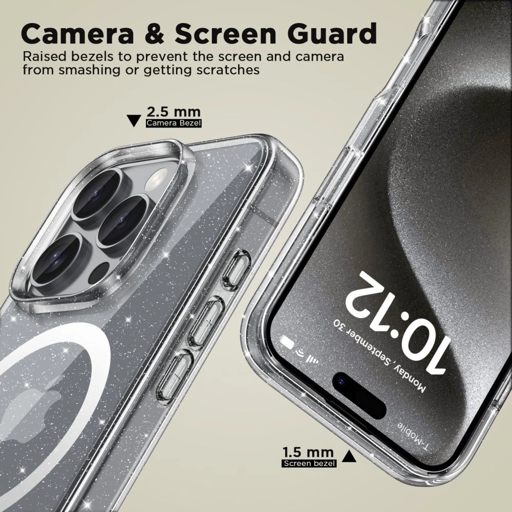 Kryt Tech-protect Flexair Hybrid MagSafe Case for Apple iPhone 16 Pro Glitter