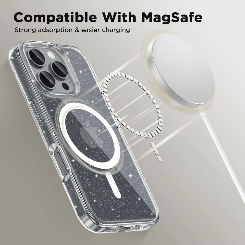 Kryt Tech-protect Flexair Hybrid MagSafe Apple iPhone 16 Pro Max Glitter Case