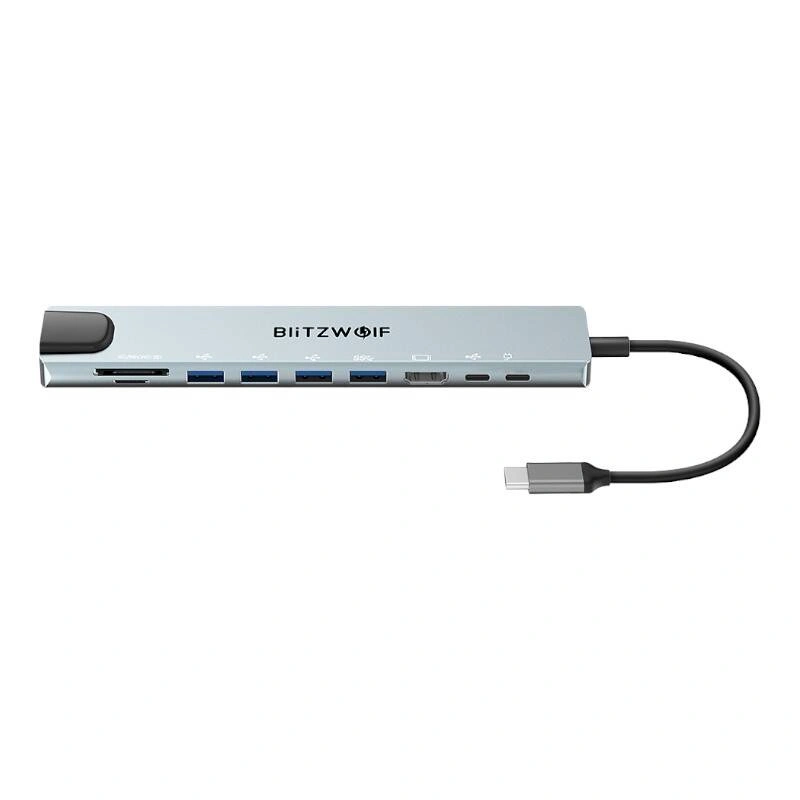 Dokovací stanice Blitzwolf BW-TH5 10-in-1 USB-C (silver)