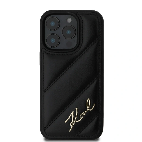 Kryt Karl Lagerfeld KLHCP16XPQDSMGK Apple iPhone 16 Pro Max hardcase Quilted Signature black