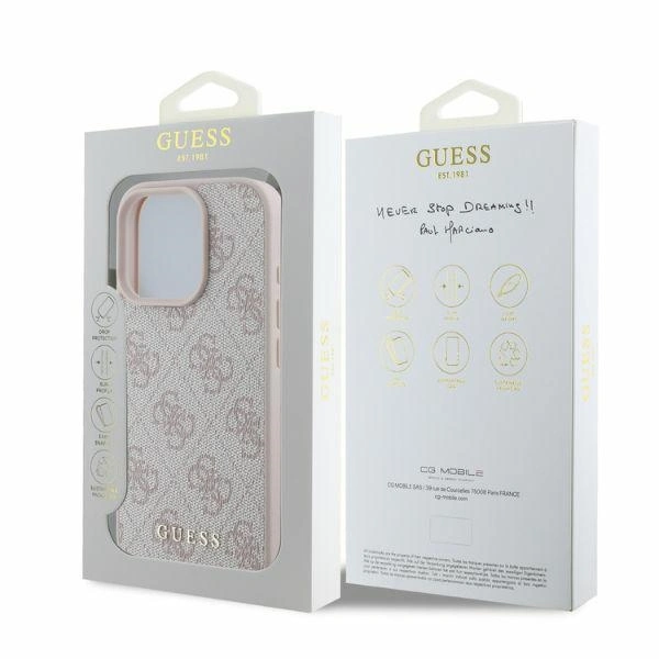 Kryt Guess GUHCP16LG4GFPI Apple iPhone 16 Pro hardcase 4G Classic pink