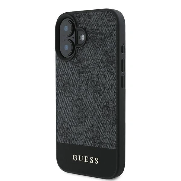 Kryt Guess GUHCP16MG4GLGR Apple iPhone 16 Plus hardcase 4G Bottom Stripe gray