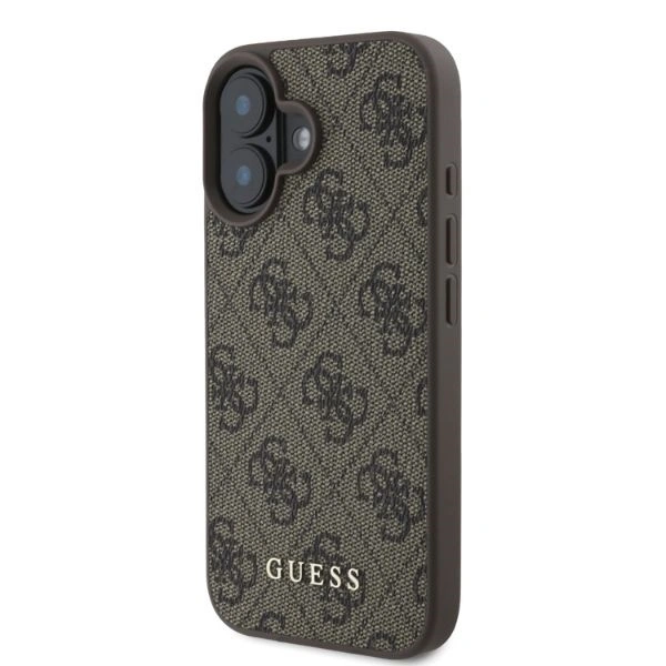 Kryt Guess GUHCP16SG4GFBR Apple iPhone 16 hardcase 4G Classic brown