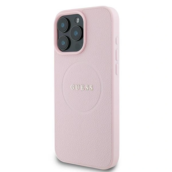 Kryt Guess GUHMP15XPGHSMMP Apple iPhone 15 Pro Max hardcase Grained Ring MagSafe pink
