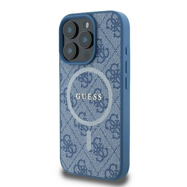 Kryt Guess GUHMP16LG4GFRB Apple iPhone 16 Pro hardcase 4G Ring Classic Logo MagSafe blue