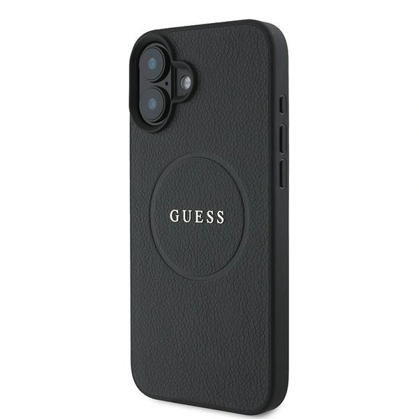Kryt Guess GUHMP16MPGHSMMK Apple iPhone 16 Plus hardcase Grained Ring MagSafe black